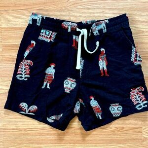 Black Walk like an Egyptian Embroidered Zara Men's Shorts novelty retro size S